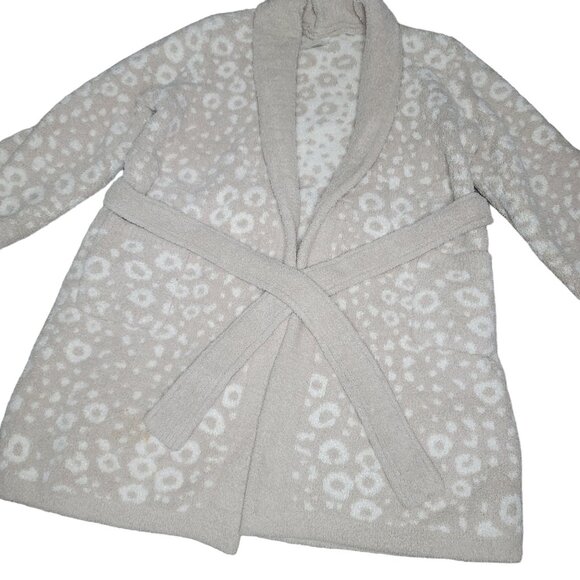 Members mark thick and comfortable  fuzzy CozyChic Leopard Print Wrap Robe S/M - Picture 6 of 7